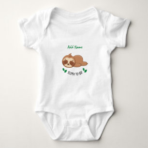 Slot   Funny Zitat Custom Niedlich Sloth Unisex Baby Strampler