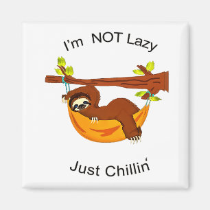 Slot in Orange Hammock NICHT LAZY JUST CHILLIN Magnet