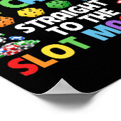 Slot Machine Gambling Casino Gambler Vegas Poster (Ecke)