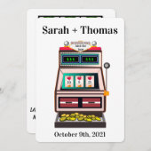 Slot Machine Lucky in der Liebe Save the Date Einladung (Vorne/Hinten)