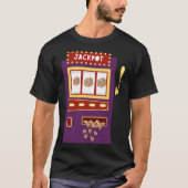 Slot Machine Pizza Jackpot Funny Gambling Pizza Fi T-Shirt (Vorderseite)