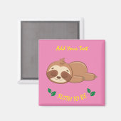 Slot | Vorlage für Niedlichen Ruheplatz Rosa Magnet (Vorderseite/Rückseite)