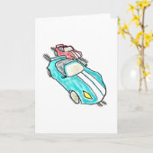 Slotcar-Rennen Karte (Gelbe Blume)