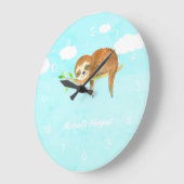 Sloter Cartoon personalisiert Große Wanduhr (Winkel)