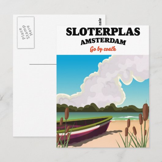 Sloterplas Amsterdam Postkarte (Vorne/Hinten)