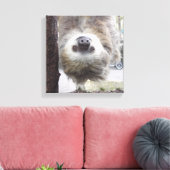 Sloth 12" x 12" Canvas Print Leinwanddruck (Insitu (Wohnzimmer))