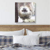 Sloth 12" x 12" Canvas Print Leinwanddruck (Insitu (Schlafzimmer))