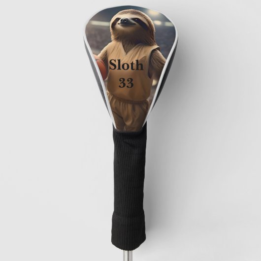Sloth 33 Basketball Player, Golf Headcover (Vorderseite)