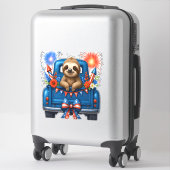 Sloth 4th of July Usa Aufkleber (Koffer)
