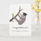 Sloth Abschluss Card mit hellblauer Tassel Karte (Gelbe Blume)