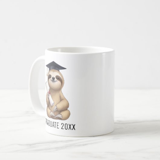Sloth Abschluss Kaffeetasse (Vorderseite Links)