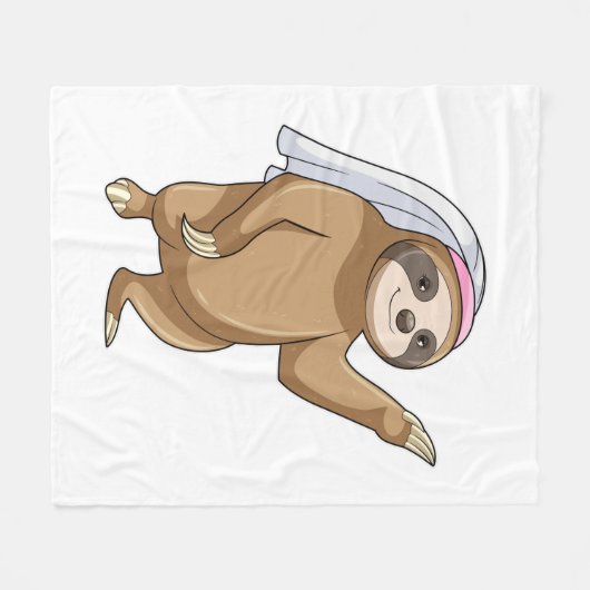 Sloth als Bridge mit Veil Fleecedecke (Vorderseite (Horizontal))
