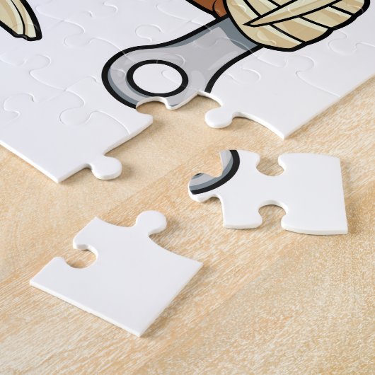 Sloth als Handwerker mit Wrench Puzzle (Seite)