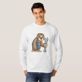 Sloth als Handwerker mit Wrench T-Shirt (Vorne ganz)