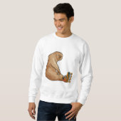 Sloth als Inline-Skater mit Inline-Skaten Sweatshirt (Vorne ganz)