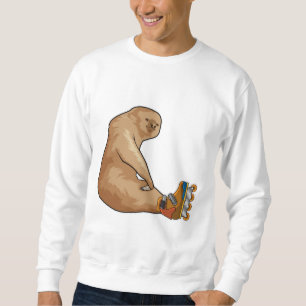 Sloth als Inline-Skater mit Inline-Skaten Sweatshirt