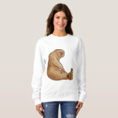 Sloth als Inline-Skater mit Inline-Skaten Sweatshirt (Vorne ganz)