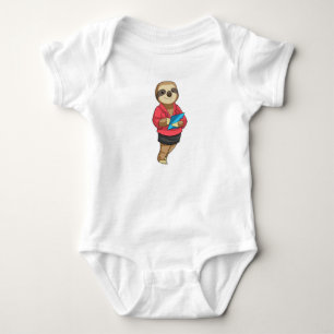 Sloth als Secretary mit Notepad Baby Strampler