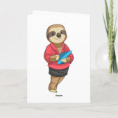 Sloth als Secretary mit Notepad Karte (Rückseite)