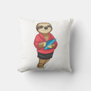 Sloth als Secretary mit Notepad Kissen