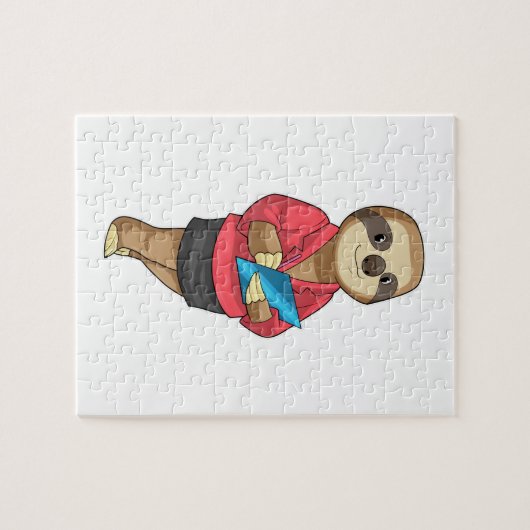 Sloth als Secretary mit Notepad Puzzle (Horizontal)