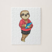 Sloth als Secretary mit Notepad Puzzle (Vertikal)