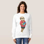 Sloth als Secretary mit Notepad Sweatshirt (Vorne ganz)