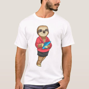 Sloth als Secretary mit Notepad T-Shirt