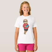 Sloth als Secretary mit Notepad T-Shirt (Vorne ganz)