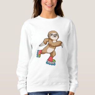 Sloth als Skater mit Inline-Skaten Sweatshirt