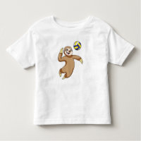 Sloth als Volleyball-Spieler mit Volleyball