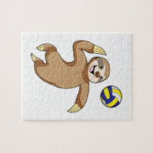 Sloth als Volleyball-Spieler mit Volleyball Puzzle (Horizontal)