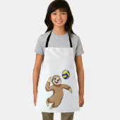 Sloth als Volleyball-Spieler mit Volleyball Schürze (Insitu)