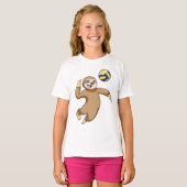 Sloth als Volleyball-Spieler mit Volleyball T-Shirt (Vorne ganz)