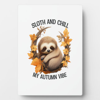 Sloth and Chill My Autumn Vibe Fotoplatte