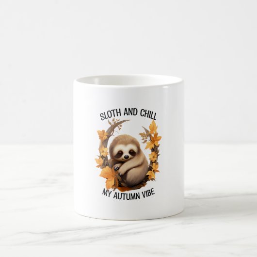 Sloth and Chill My Autumn Vibe Kaffeetasse (Mittel)