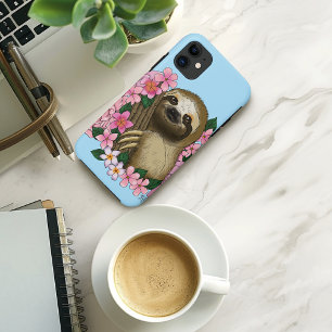 Sloth and Flowers Case-Mate iPhone Hülle