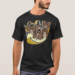 Sloth Animal Riding Roller Untersetzer Themenpark T-Shirt