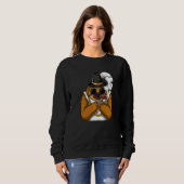 Sloth animal smokes cigarettes style a hip hop tha sweatshirt (Vorne ganz)