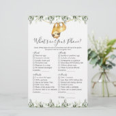 Sloth Animals Baby Shower Was ist in Ihrem Telefon (Stehend Vorderseite)