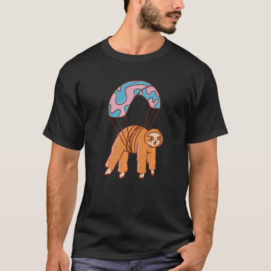 Sloth Animals Niedlich Parachute Children's Sloth T-Shirt (Vorderseite)