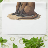 Sloth Antique Engraving Retro Graphic (2) Geschirrtuch (Gefaltet)