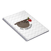Sloth-Apfelbaum-Zickzack Lehrer-Notizbuch Notizblock (Rechte Seite)