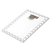 Sloth Apple Tree Gray Zickzack Teacher Notizblock (angewinkelt)