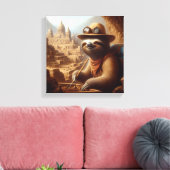 Sloth Archeologist Leinwanddruck (Insitu (Wohnzimmer))