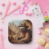 Sloth Archeologist Pappteller (Party)