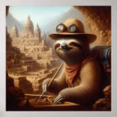 Sloth Archeologist Poster (Vorne)