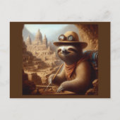 Sloth Archeologist Postkarte (Vorderseite)