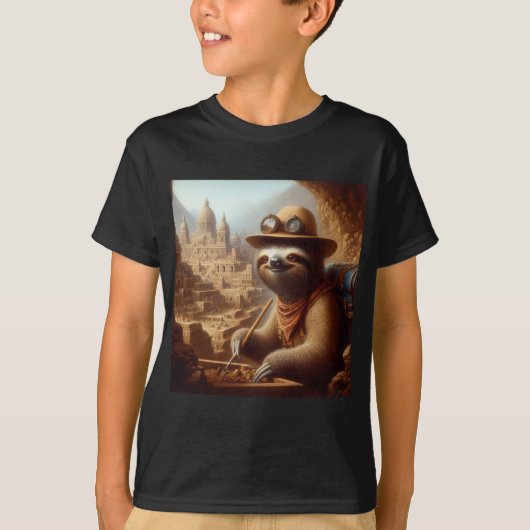 Sloth Archeologist T-Shirt (Vorderseite)