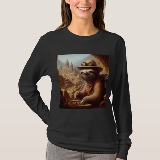 Sloth Archeologist T-Shirt (Vorderseite)